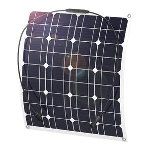 Chinaboy 50W 18V Solar Panel Monocrystalline Cell Flexible Bendable Lightweight Waterproof Off-Grid Solar Power System Charger for RV, Camping, Boat, Caravans, Motorhome and 12V Battery Charging