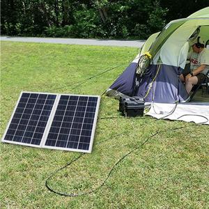 ECO-WORTHY 20W 12V IP65 Solar Panel Kit: 20W Off Grid Polycrystalline Solar Panel & Aluminum Battery Clips & 3A Charge Controller